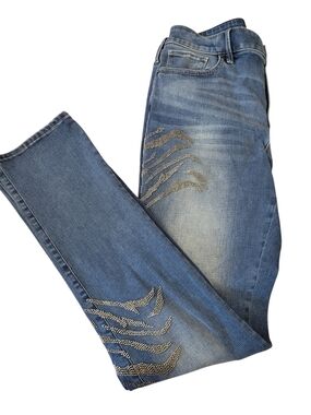 White House Black Market Jeans Slim Cut With Metal Studs‎ Size 12L
